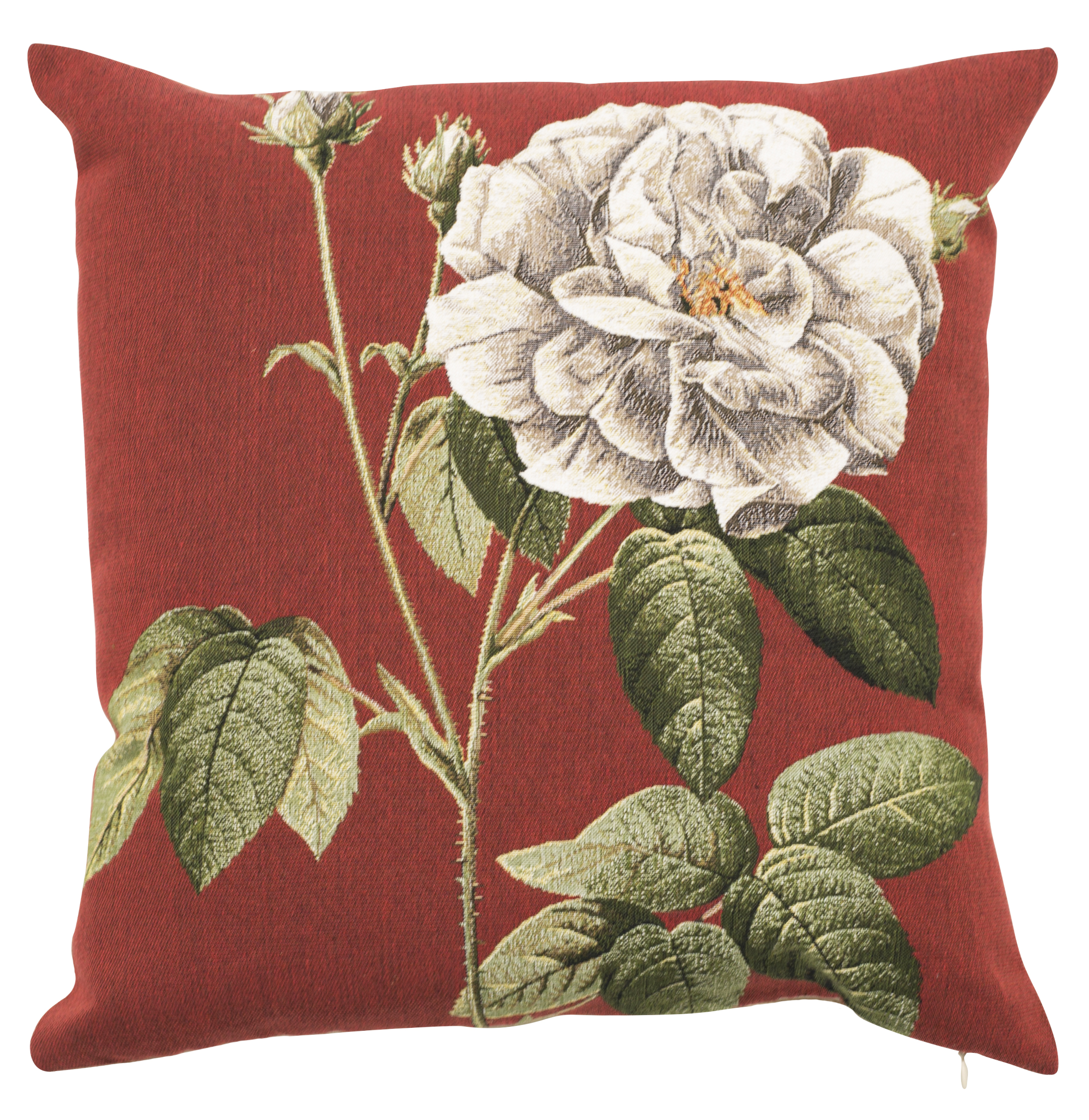 Coussin - Audrey - Blanche Fond Rouge