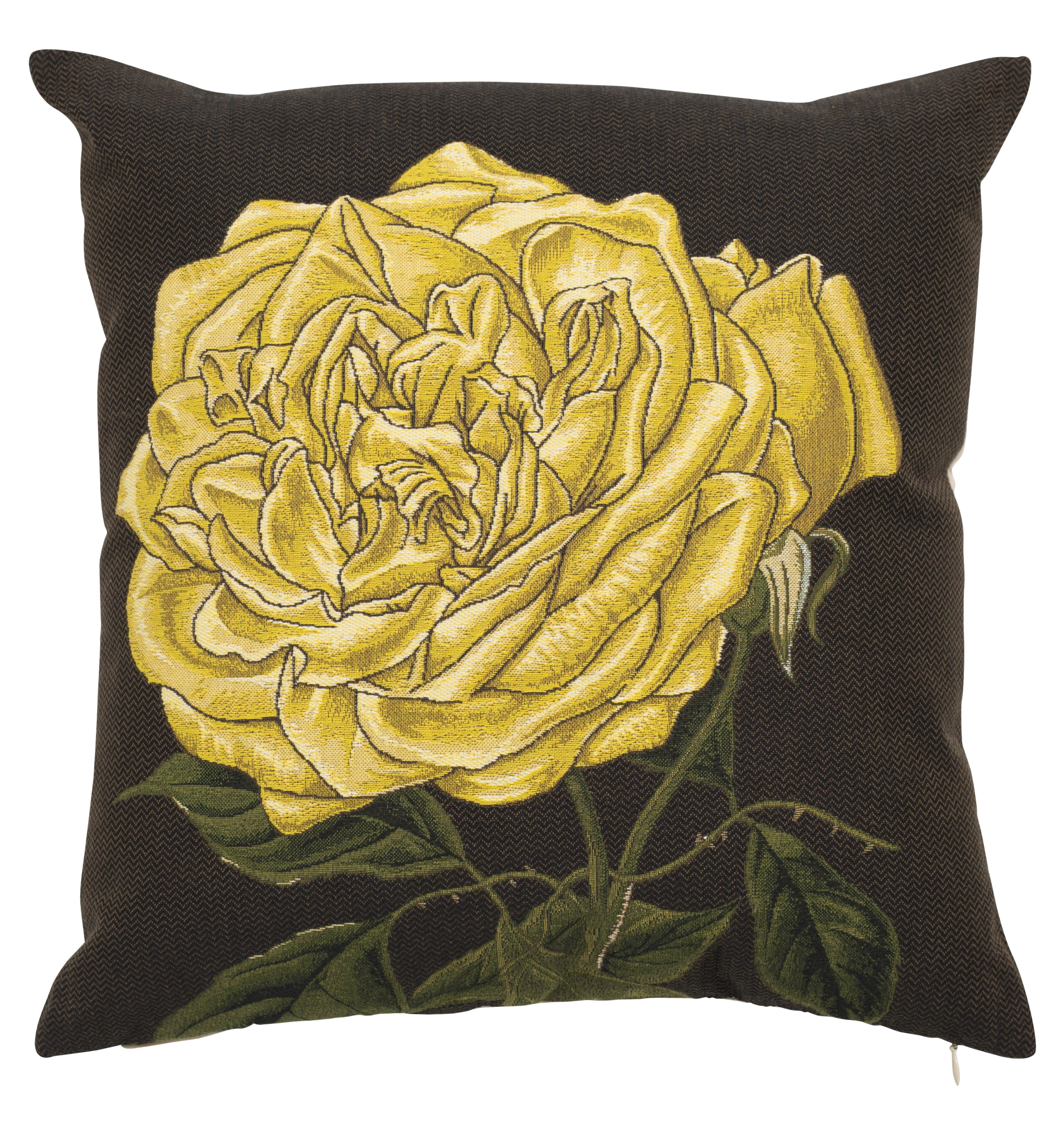 Pillow - Elisabeth - Yellow in Brown Background