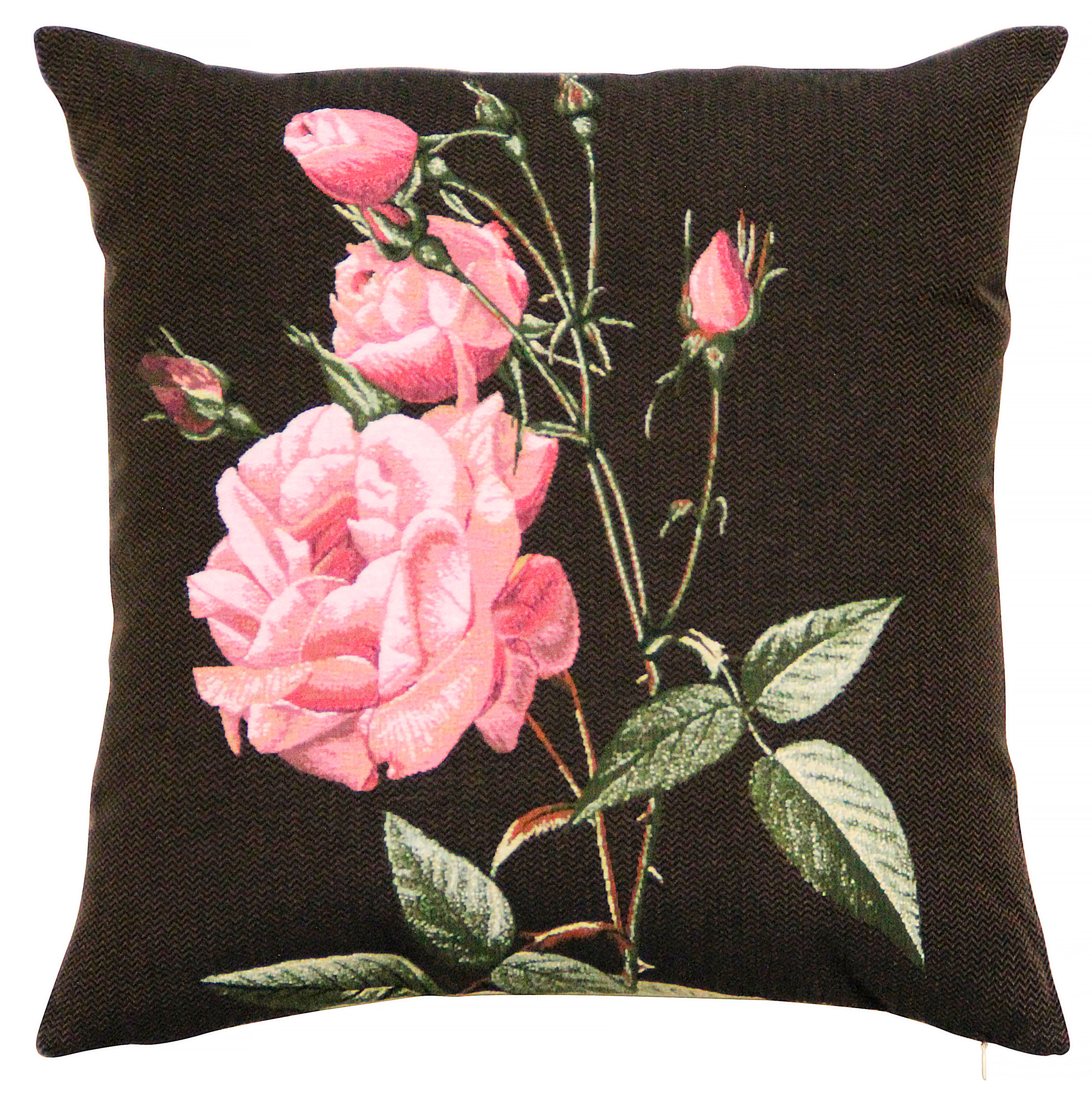 Pillow - Jane - Pink in Brown Background