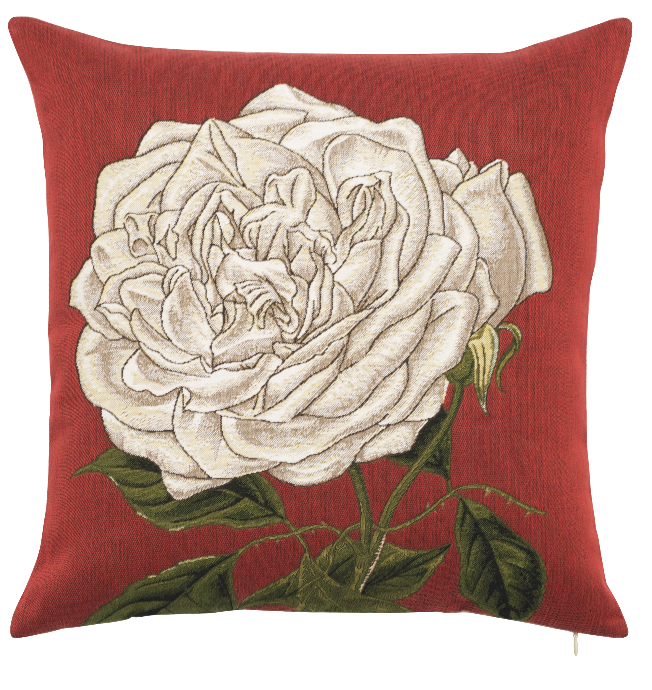 Pillow - Elisabeth - White in Red Background
