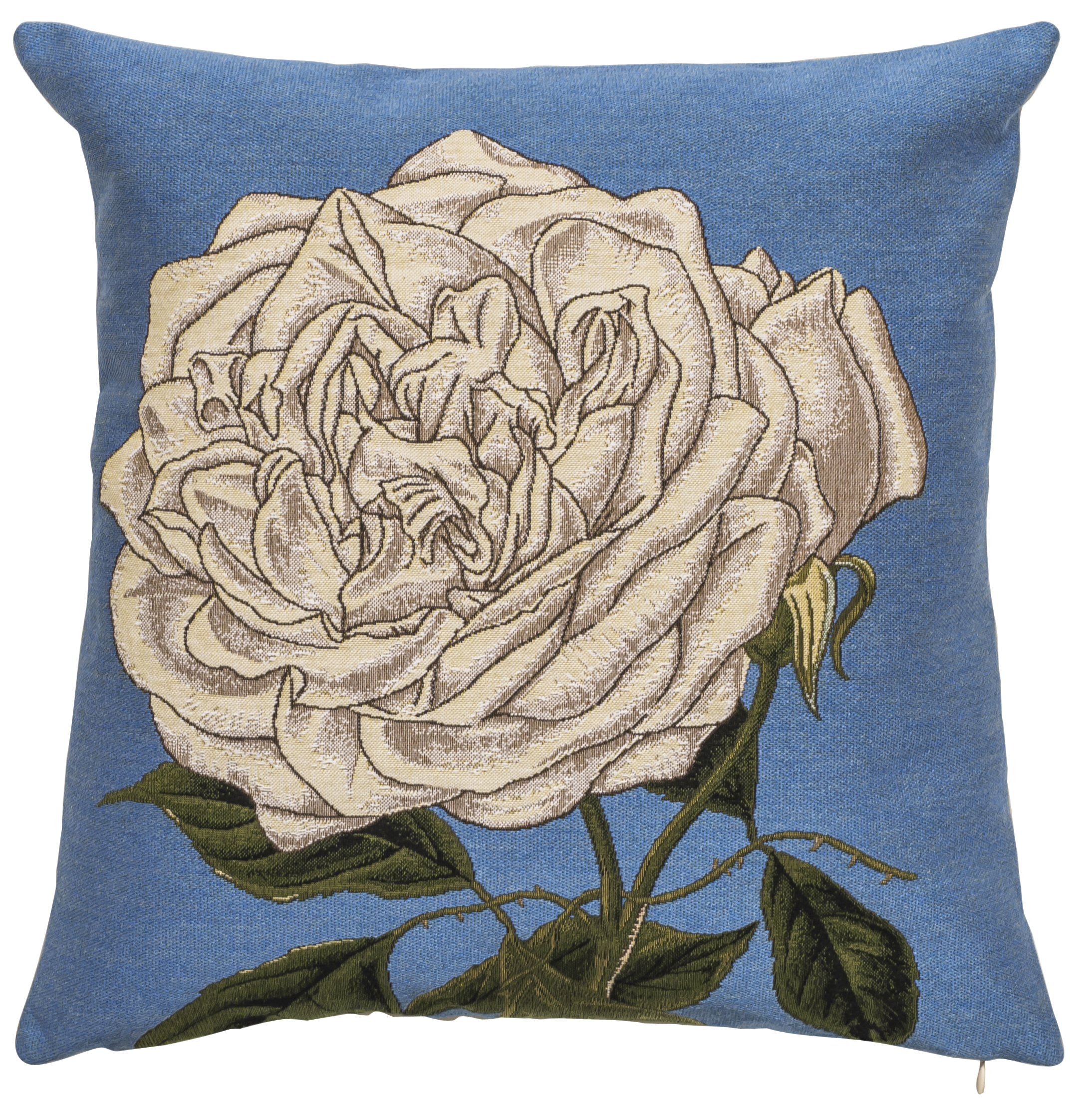 Pillow - Elisabeth - White in Blue Background