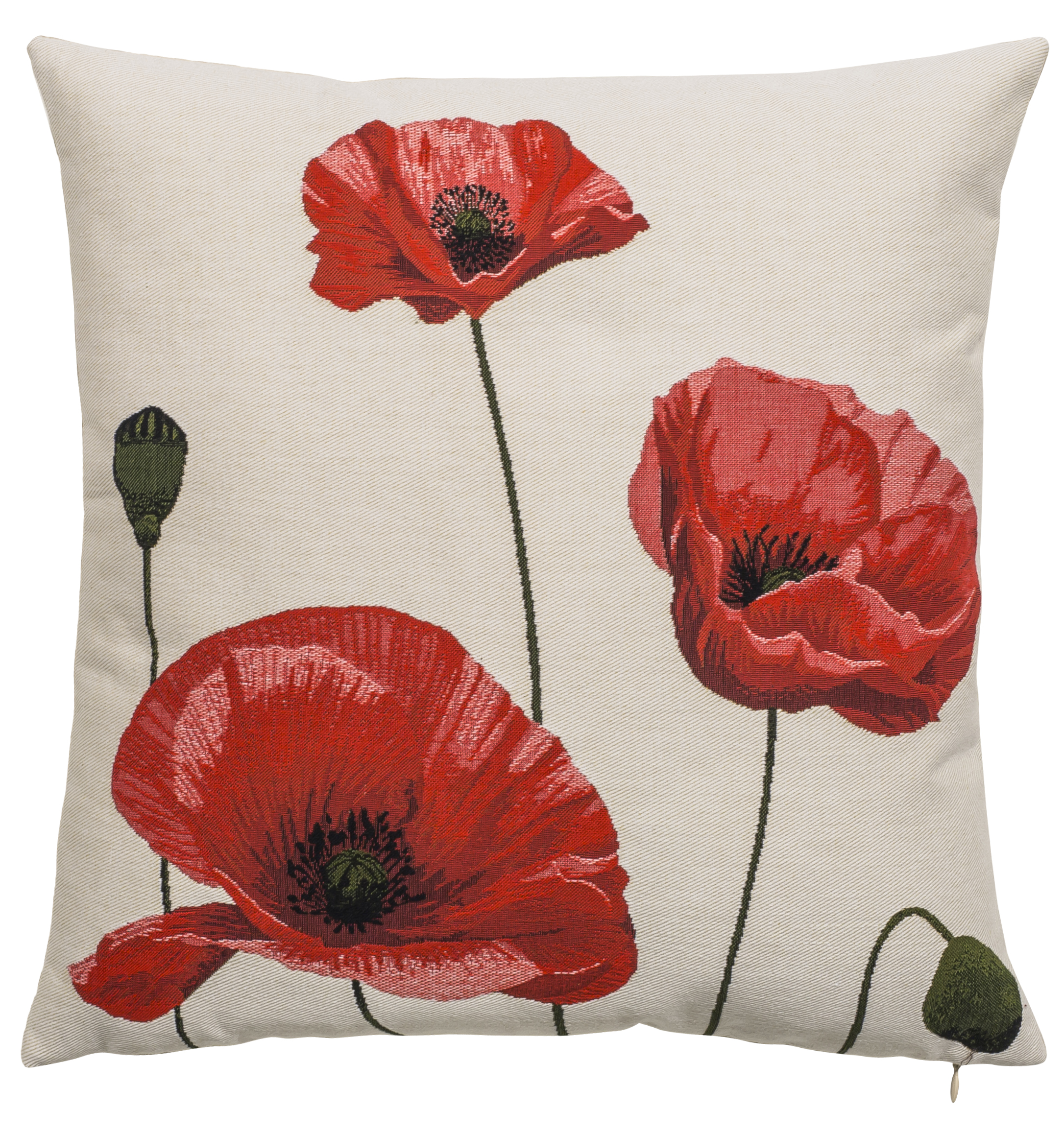 Pillow - Coquelicots 1 - White Background
