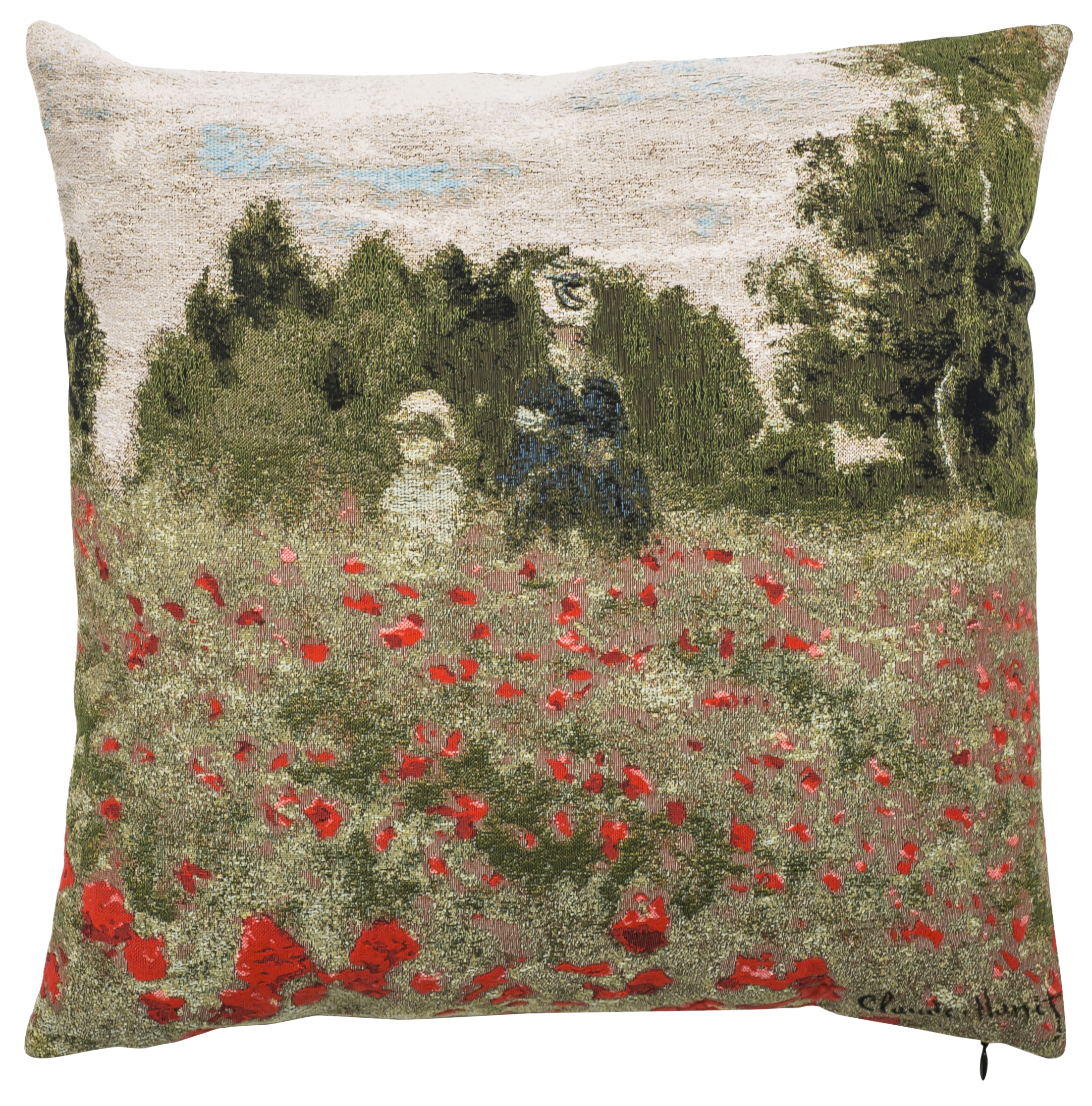 Pillow - Champ de coquelicots détail C - Monet