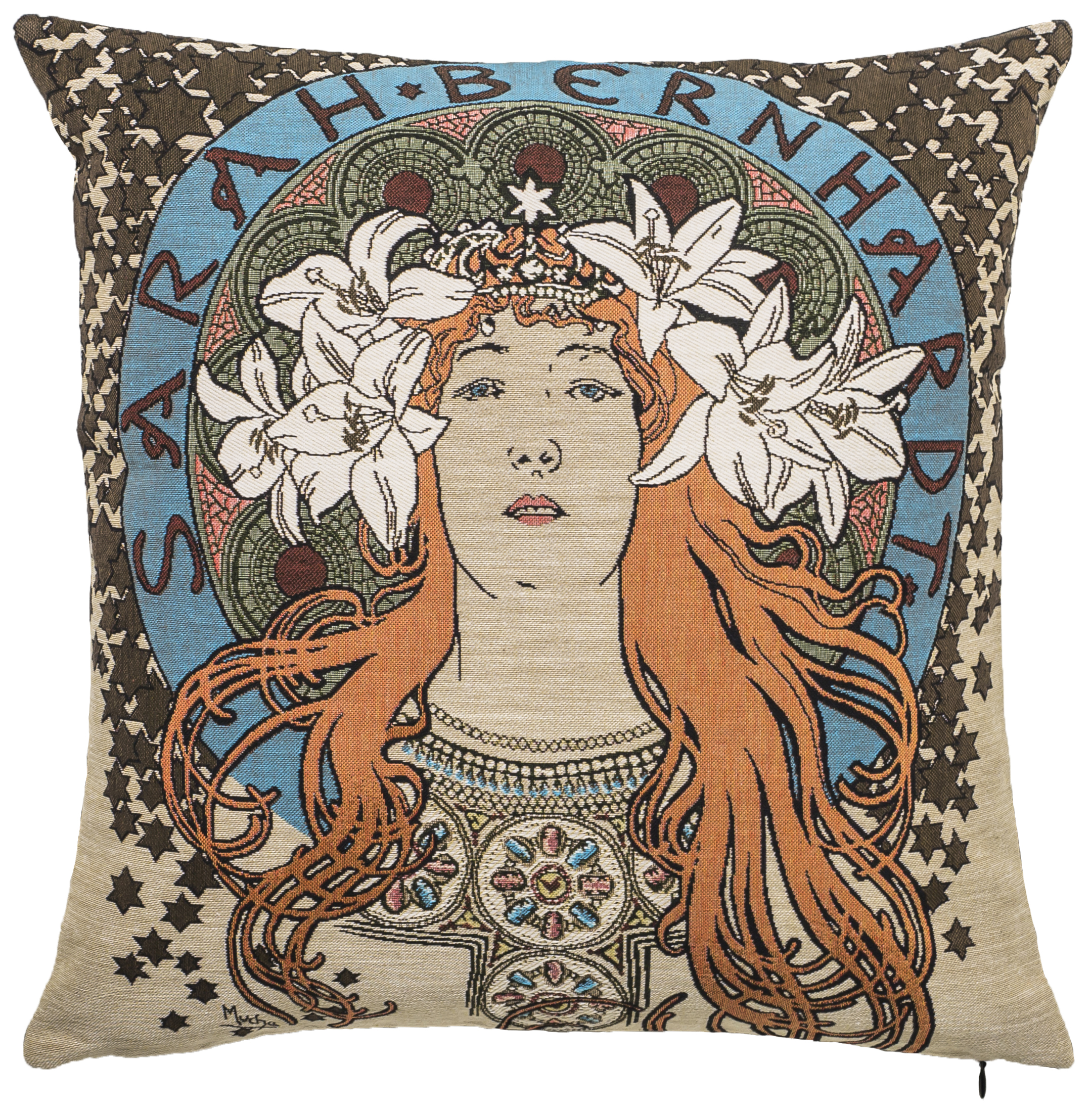 Pillow - Sarah Bernhardt - Mucha
