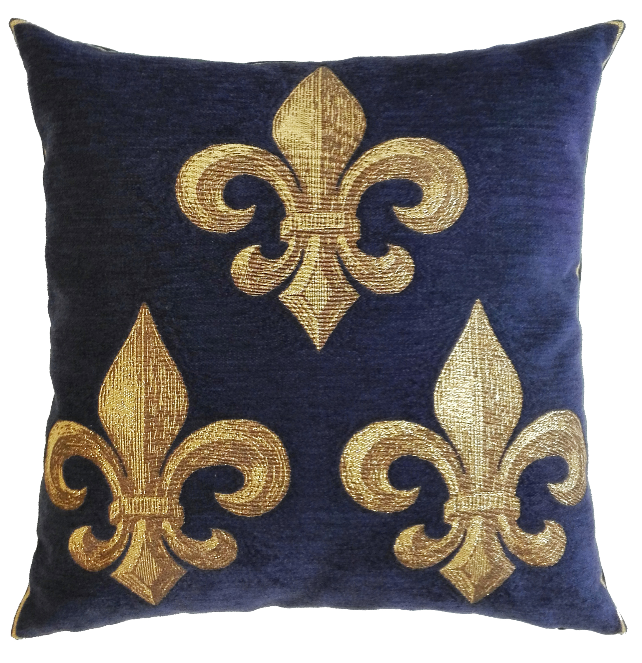Pillow - Versailles - Or sur Fond Bleu