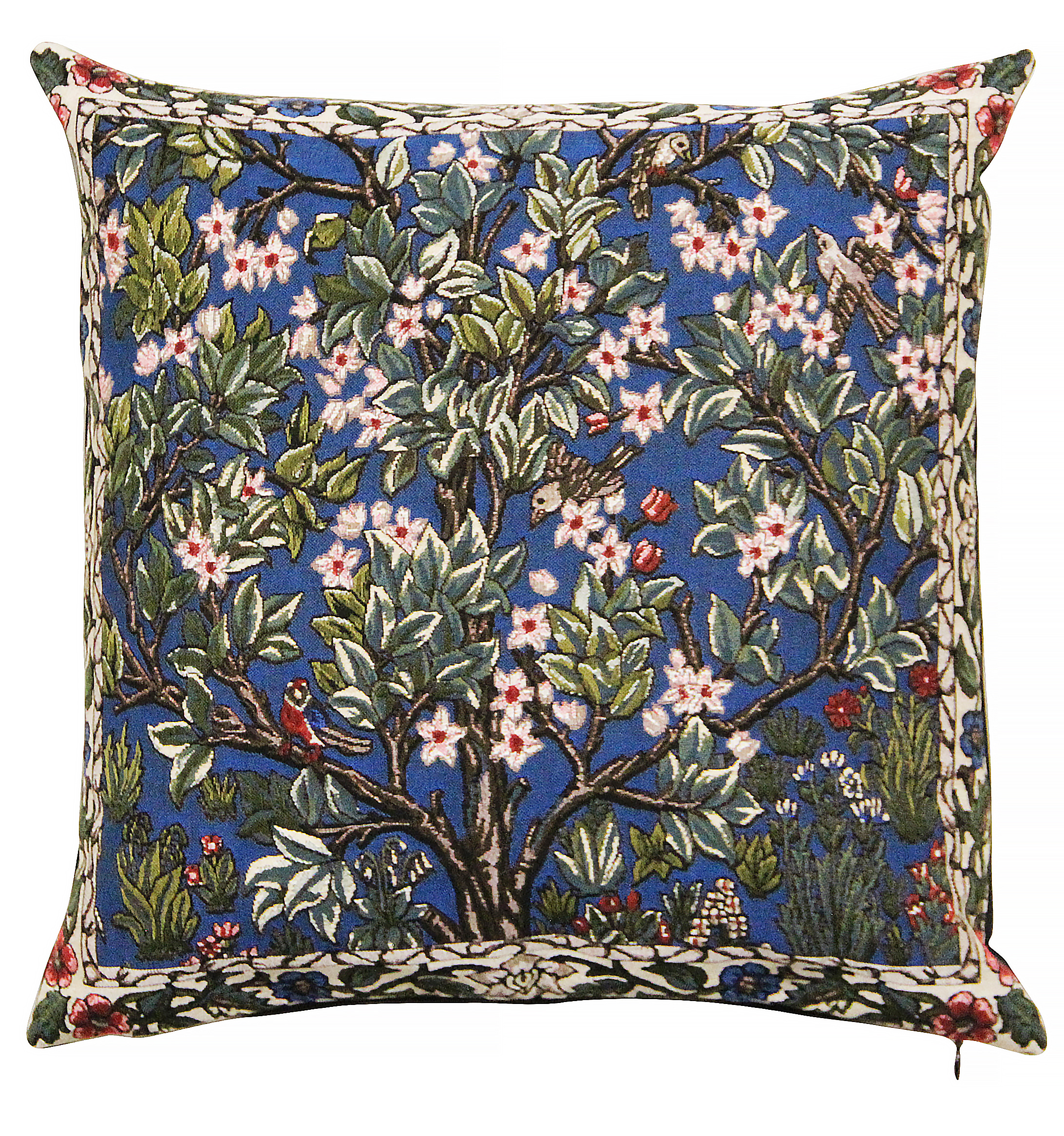 Pillow - Tree of life - Morris - Blue Background
