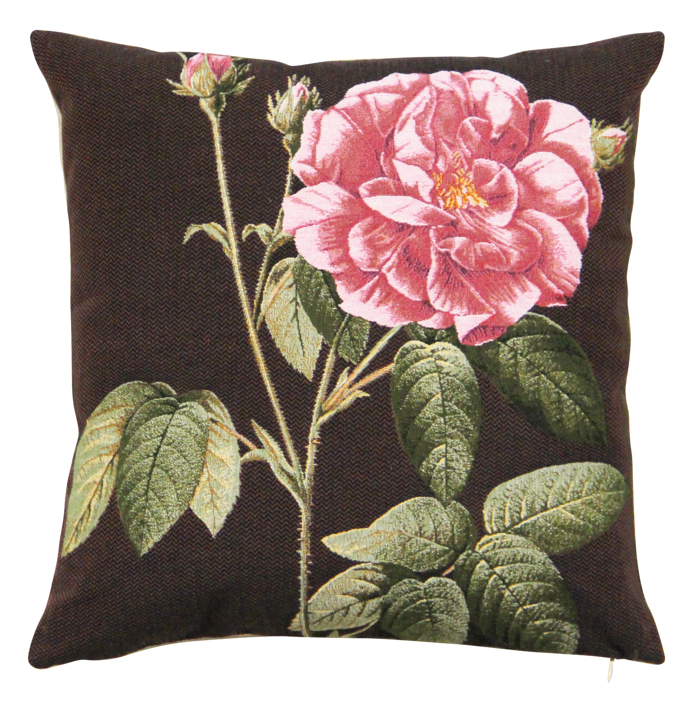 Pillow - Audrey - Pink in Brown Background