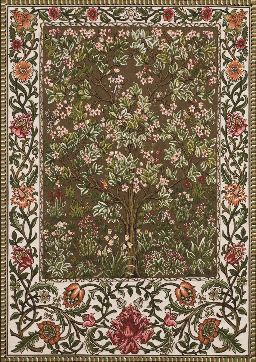 Tapestry - Tree of life - Morris - Brown Background