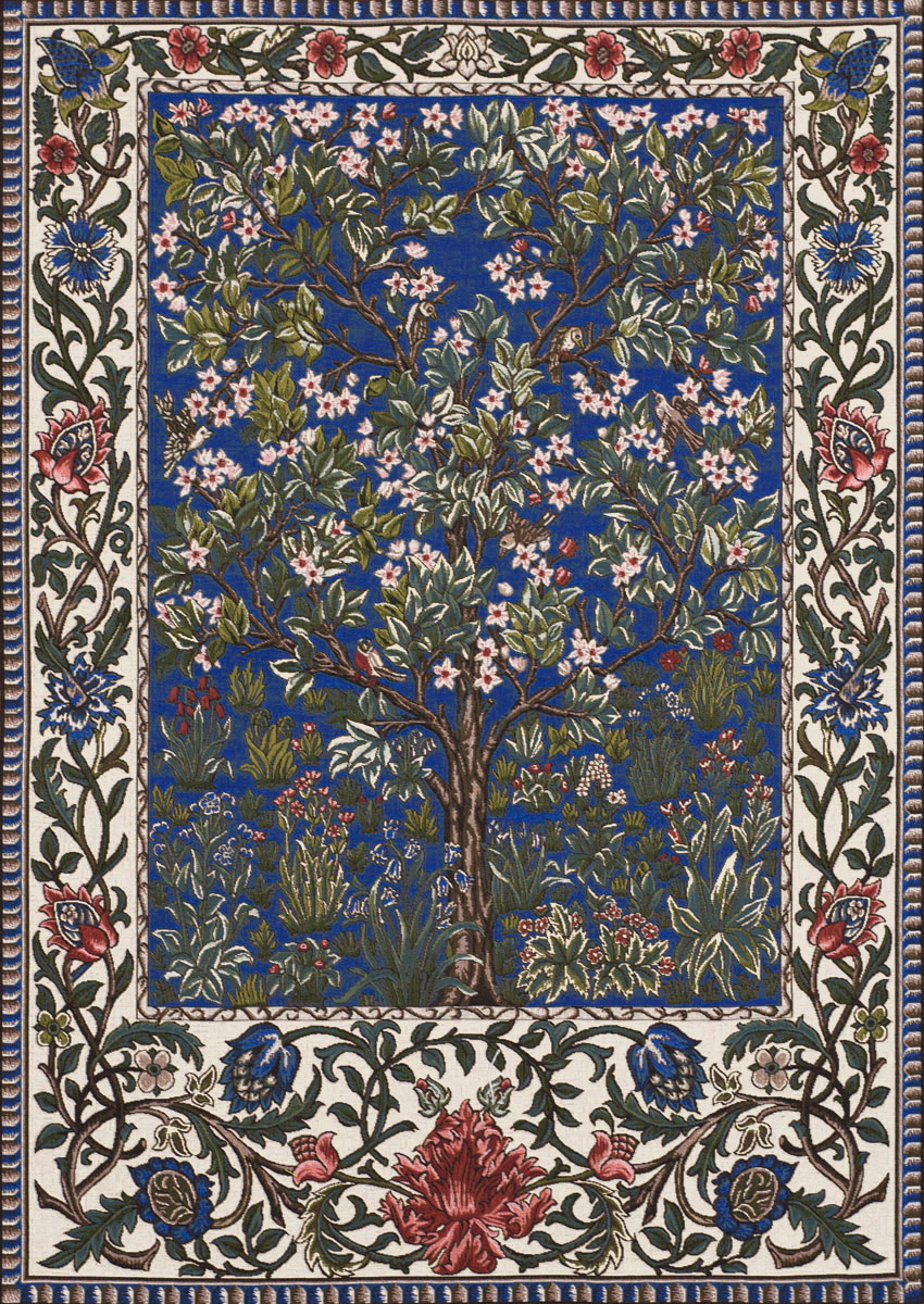 Tapestry - Tree of life - Morris - Blue Background